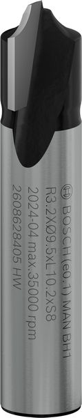 BOSCH Viertelstabfräser, 8 mm, R1 3,2 mm, D 9,5 mm, L 10,2 mm, G 41 mm