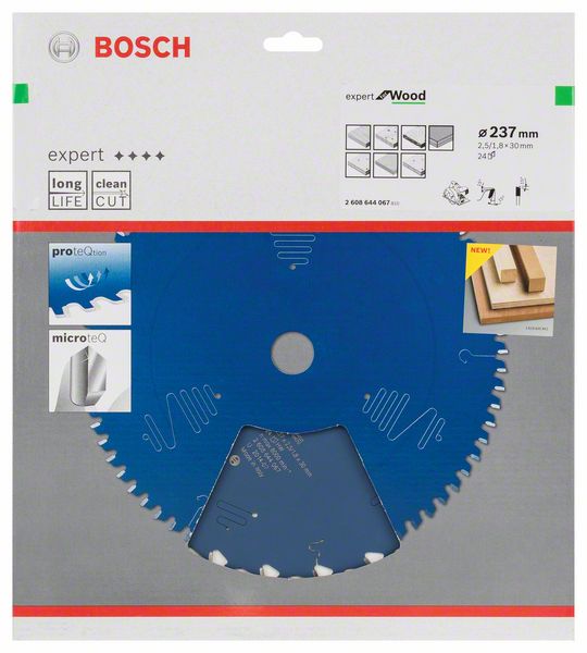 BOSCH Kreissägeblatt Expert for Wood, 237 x 30 x 2,5 mm, 24