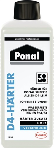 PONAL Härter D4 f.Ponal Wasserfest (Super 3) PNI3N 250g Flasche PONAL