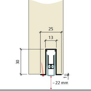 PLANET Türabsenkdichtung FT FH, Silikon  grau