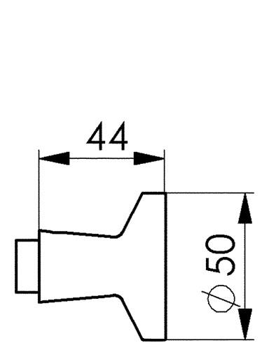 AMF Türknopflochteil 477L LM F1/silberf.ger.rd.50mm AMF