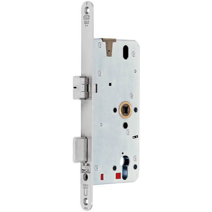 BKS Panik-Einsteckschloss für zweiflügelige Türe mit Obenverriegelung B 2139, rund, 9/72 mm, Edelstahl