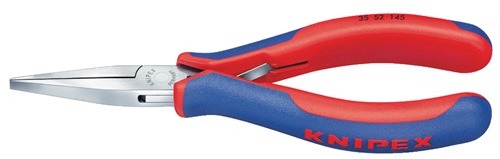 KNIPEX Elektronik-Greifzange Gesamt-L.145mm flachbreite Backen Form 5 Mehrkomp.-Hüllen