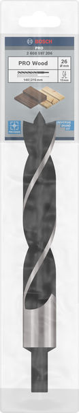 BOSCH Holzspiralbohrer Standard, 26 x 140 x 215 mm, d 13 mm