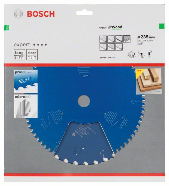 BOSCH Kreissägeblatt Expert for Wood, 235 x 30 x 2,8 mm, 36