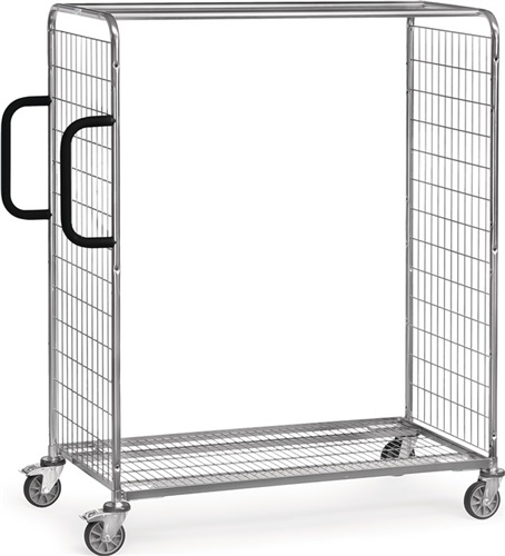 FETRA Kommissionierwagen L1491xB690xH1625mm 2 Seitenwände u.1 BD TPE Bereifung