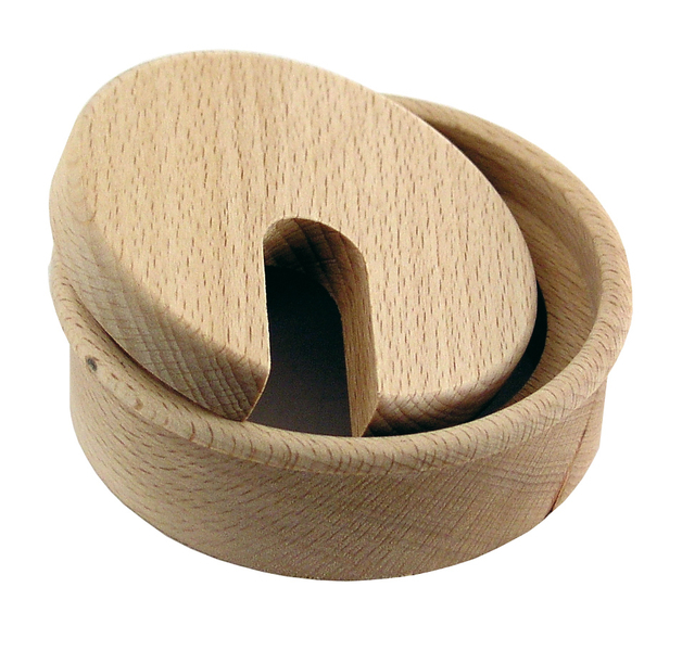 Veyhl Kabeldurchlass D: 80mm Kirsche Holz lackiert, B/H 80/23