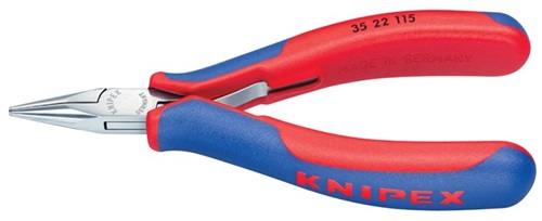 KNIPEX Elektronik-Greifzange Gesamt-L.115mm flachrunde Backen Form 2 Mehrkomp.-Hüllen