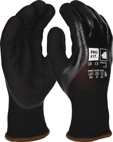 PRO FIT Kälteschutzhandschuh Double Tril Gr.9 schwarz/schwarz EN 388,EN 511,EN 407