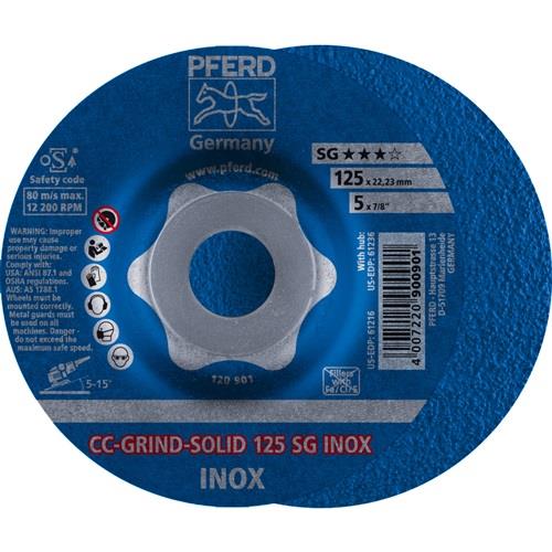 PFERD Schleifscheibe CC-GRIND-SOLID SG INOX D125xSmm gekr.INOX PFERD