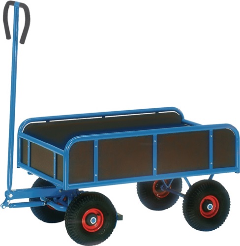 FETRA Handwagen m.4 Sperrholzwänden L1145xB645mm Luft Bereifung Trgf.400kg