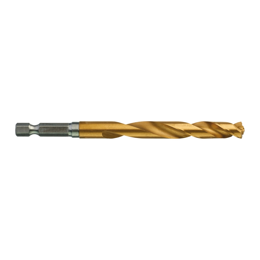 MILWAUKEE 9,0 x 117 mm SHOCKWAVE Metallbohrer HSS-G RED HEX Titan 1/4"