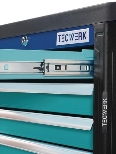 TECWERK Werkzeugwagen PLUS 2.0 B760xT465xH1030mm 500kg 6Schubl.unbest.Stahlbl.TECWERK