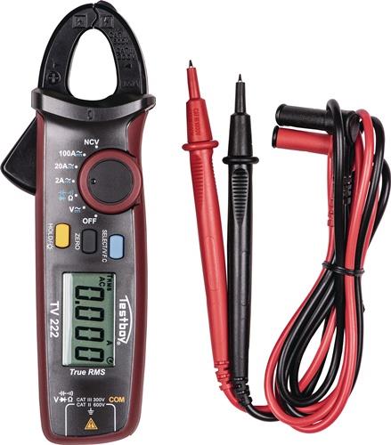 TESTBOY Zangenamperemeter TV 222 b.100 A AC/DC,bis 600V AC/DC CAT III 300V CAT II 600V