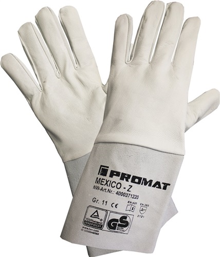 PROMAT Schweißerhandschuhe Mexico Z Gr.10 grau EN 388/407/12477 10PA