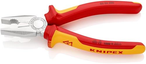 KNIPEX Kombizange L.200mm Mehrkomp.-Hüllen verchr.VDE KNIPEX KNIPEX Kombizange L.200mm Mehrkomp.-Hüllen verchr.VDE KNIPEX