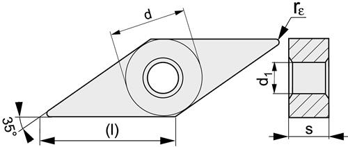 TECWERK Wendeschneidplatte VNMG160408-M UNI Bearb.mittel TECWERK