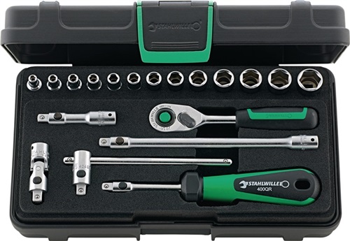 STAHLWILLE Steckschlüsselsatz 40/13/6QR 19-tlg.1/4 Zoll SW 3,5-13mm Z.80 6KT STAHLWILLE