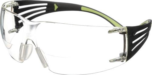 3M Schutzbrille Reader SecureFit™-SF400 EN 166 Bügel schwarz grün,Scheibe klar +2