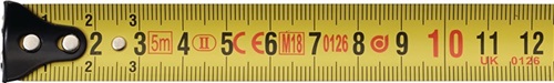 PROMAT Taschenrollbandmaß L.5m B.19mm mm/cm EG II ABS Selbstarretierung PROMAT