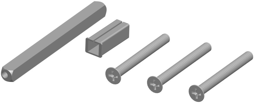 HERMAT Befestigungsset Schutz-Drückergarnitur 4091.DG, VK 8 mm, mit Hülse 8/10,