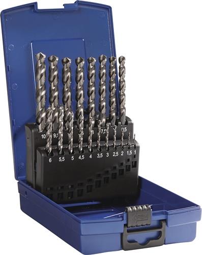 TECWERK Spiralbohrersatz DIN 338 Typ TFL D.1-10x0,5mm HSS-Co5 fasennitr.19tlg.TECWERK