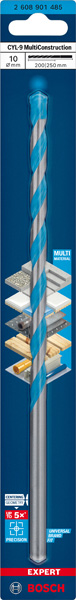 BOSCH EXPERT CYL-9 MultiConstruction Bohrer, 8 x 200 x 250 mm, d 8 mm. Für Dreh- und Schlagbohrer