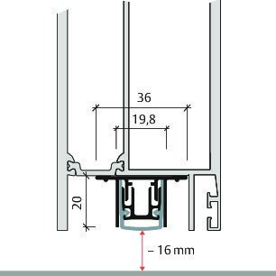 PLANET Türabsenkdichtung RO FH, Silikon 1.210 mm grau