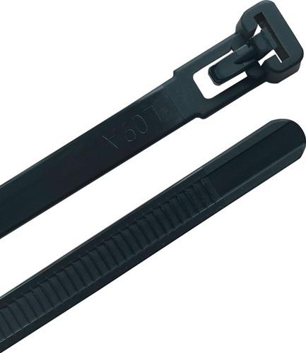 Nordwest Kabelbinder L.250mm B.7,6mm PA 6.6 schwarz 100St./Btl.