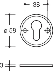 HEWI Unterkonstruktion rund 306.23ESZF, Stahl, Polyamid