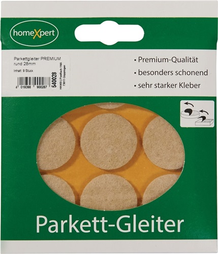 Parkettgleiter Premium 28mm Filz natur rd.selbstkl.