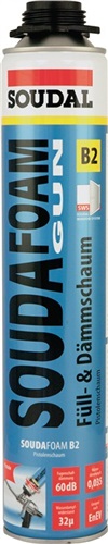 SOUDAL 1K-Pistolenschaum SOUDAFOAM-GUN 750 ml B2 champagner o.Einw.-Handsch.Dose SOUDAL