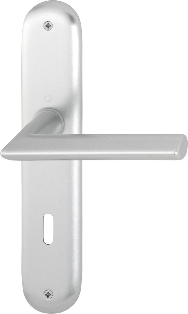 HOPPE® Drückergarnitur mit Langschild Stockholm 1140/273P, Aluminium, 2785825 HOPPE® Drückergarnitur mit Langschild Stockholm 1140/273P, Aluminium, 2785825