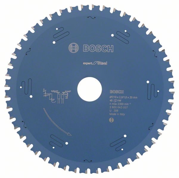 BOSCH Kreissägeblatt Expert for Steel, 210 x 30 x 2,0 mm, 48