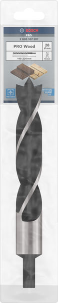 BOSCH Holzspiralbohrer Standard, 28 x 140 x 220 mm, d 13 mm