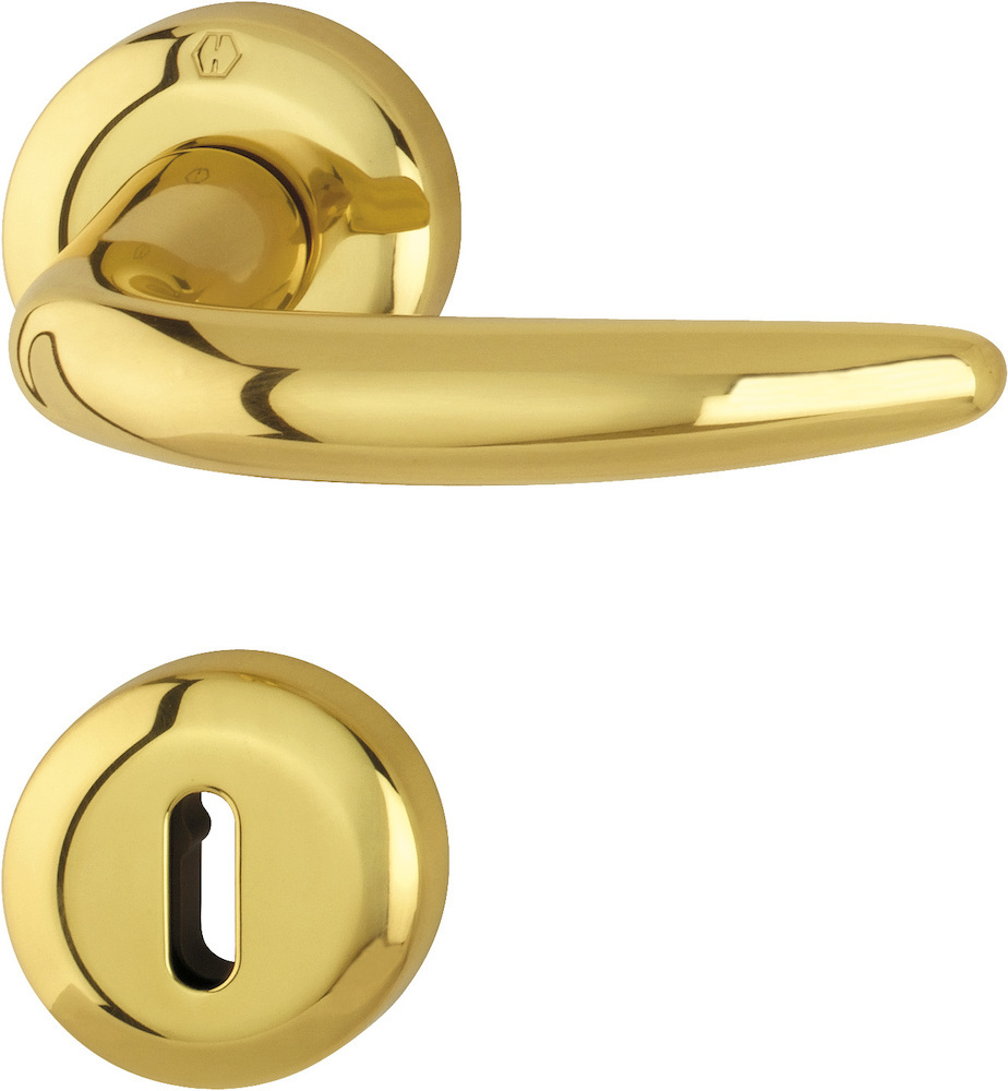 HOPPE® Drückergarnitur mit Rosetten Atlanta M1530/23KV/23KVS, Messing, 2736118