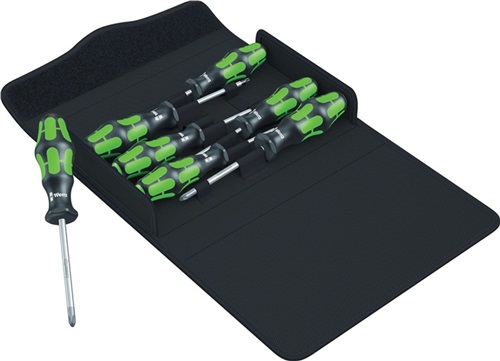 WERA Schraubendrehersatz Kraftform 300/7 Set 1 7-tlg.Schlitz/PH/PZD/TX