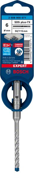 BOSCH EXPERT SDS plus-7X Hammerbohrer, 6 x 50 x 115 mm. Für Bohrhämmer