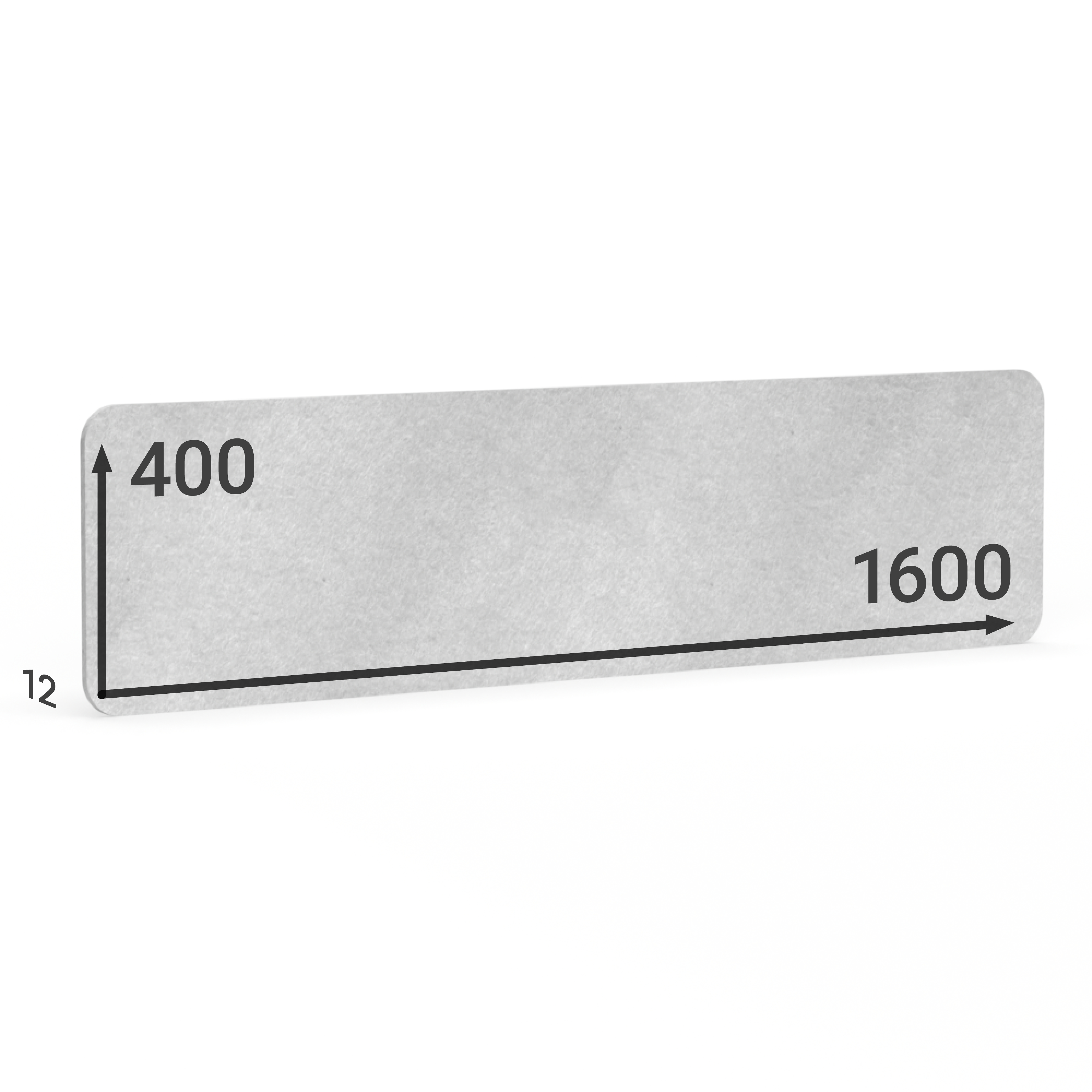 BMB AKUSTIX Vario eco, HxBxS: 400x1600x12 mm, Hellgrau, AV28