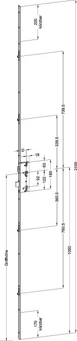 WINKHAUS Mehrfachverriegelung STV UG2460 R4, 8/92, umstellbare Falle, Stahl