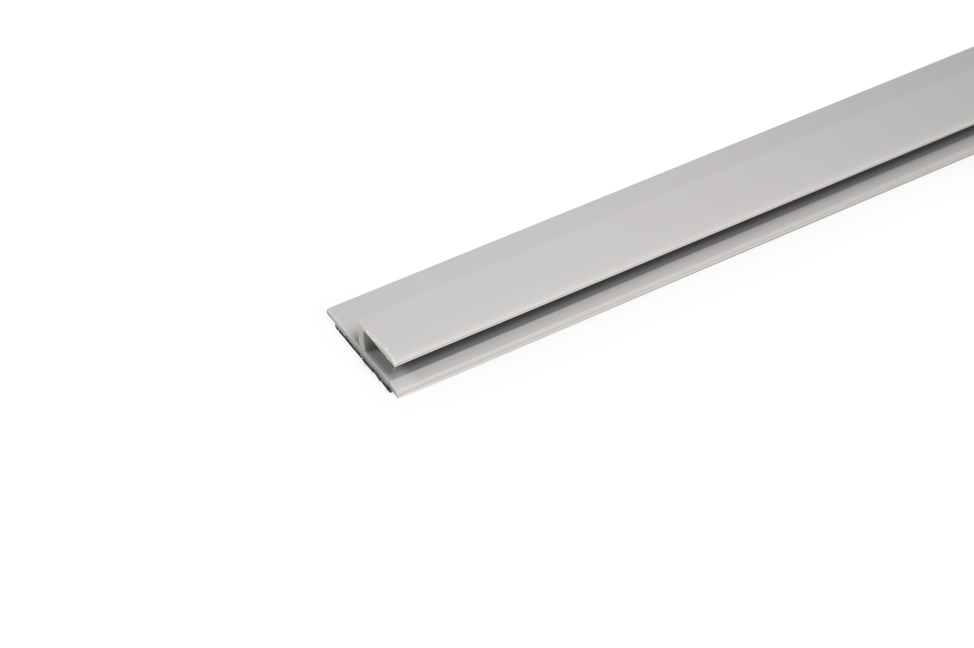 L&S Kunststoffprofil Sockelbeleuchtung, horizontal, PS grau, L=2000mm, VPE: 10Stk.