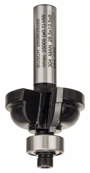 BOSCH Profilfräser F, 8 mm, R1 6,3 mm, D 28,5 mm, L 13,2 mm, G 54 mm