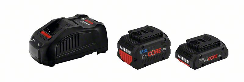 BOSCH Starter-Set 1 x ProCORE18V 4.0Ah + 1 x ProCORE18V 5.5Ah + GAL 1880 CV