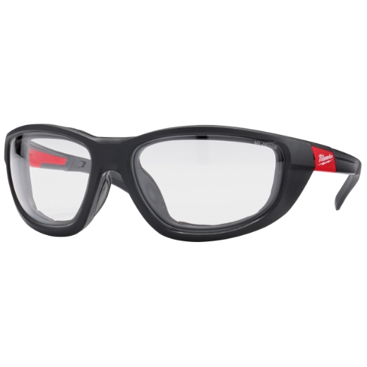 MILWAUKEE klar, mit abnehmbarer Schaumstoffauflage Premium Schutzbrille