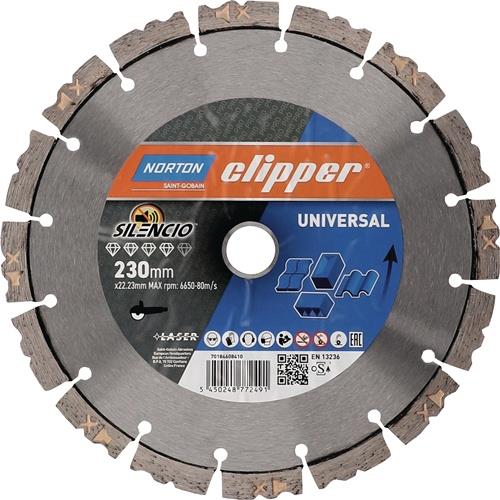 Diamanttrennscheibe Pro Unviersal Silencio Segmenthöhe 12 mm NORTON CLIPPER