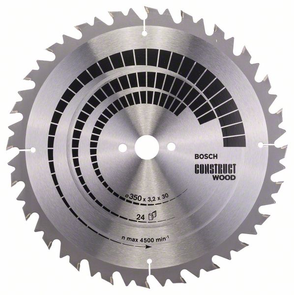 BOSCH Kreissägeblatt Construct Wood, 350 x 30 x 3,2 mm, 24