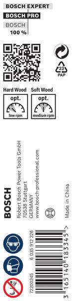 BOSCH Holzschlangenbohrer, Sechskant 11 x 170 x 235 mm, d 6,35 mm