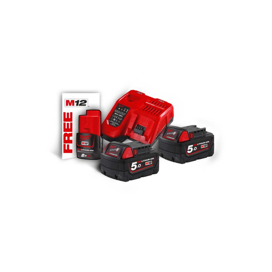 MILWAUKEE Akku Starter Set M18™ NRG Pack M18NRG-502