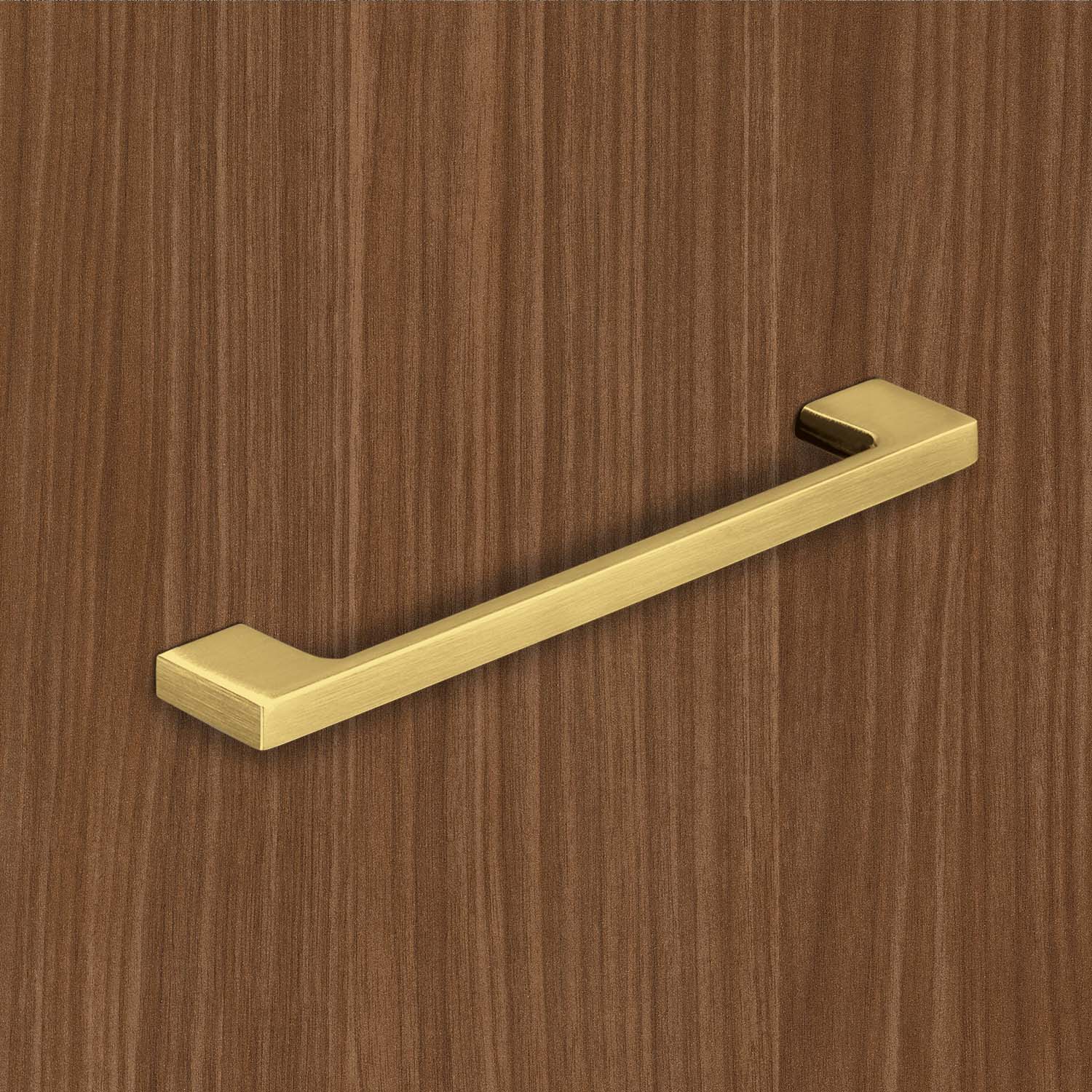 HETTICH Griff Belluno, Bohrabstand 224 / 256 mm, L 267 mm, B 9 mm, H 30 mm, Gold Optik matt gebürstet, 9347591