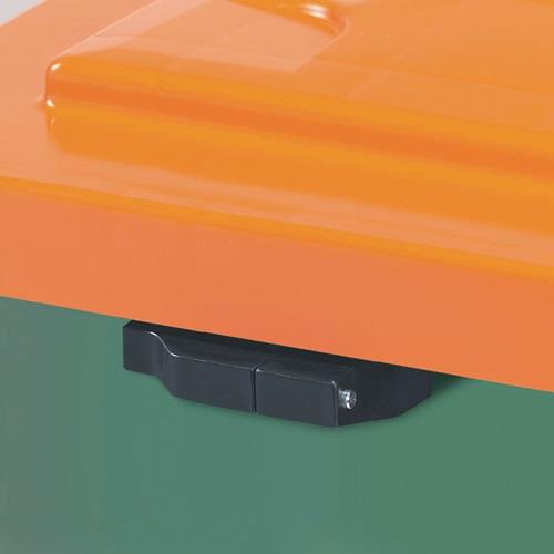 CRAEMER Streugutbehälter L790xB605xH775mm 210l HD-PE grün/orange